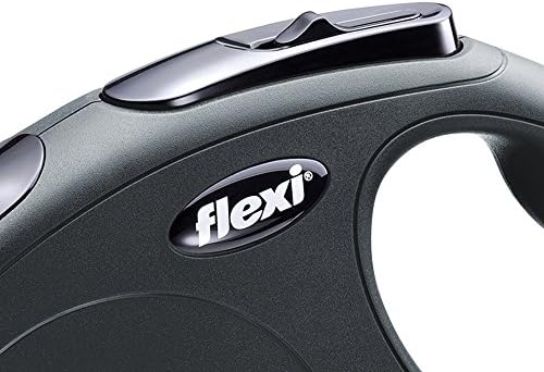 FLEXI New Classic Retractable Dog Leash (Cord), 26 ft, Medium, Black