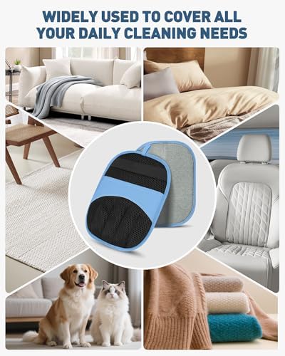 2 Pack Pet Hair Removal Glove, Five-Finger Tool for Dogs and Cats