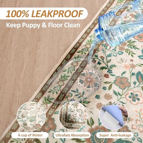 Washable Pee Pads for Dogs, 2 Pack Reusable Puppy Pads, 31"x36"