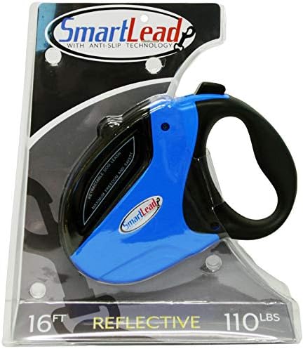SmartLead RetraCountable Dog Leash, 16 ft, Up to 110 Lb, Blue