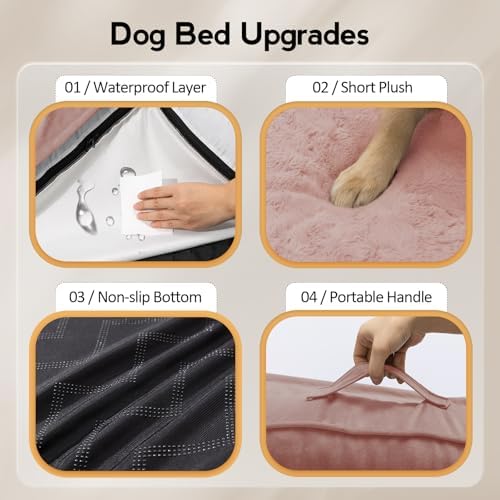 MEKIY Jumbo Orthopedic Waterproof Dog Bed with Sides for Extra Large Dogs