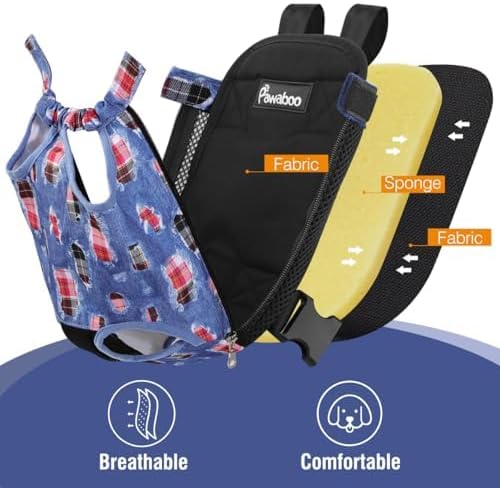 Pawaboo Dog Backpack Carrier,Front Chest Carrier for Small Dogs