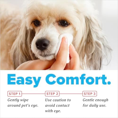 TropiClean OxyMed Dog Eye Wipes, Tear Stain Remover for Dogs, 50ct