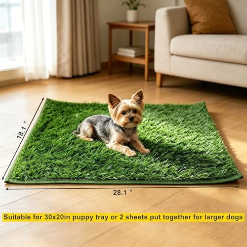Artificial Grass for Dog Potty, Hemmed Edge Grass Patch for Puppy Training