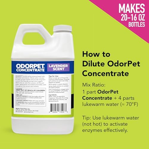ATP OdorPet Concentrated Stain and Odor Remover, Lavender Scent, 64 Fl Oz
