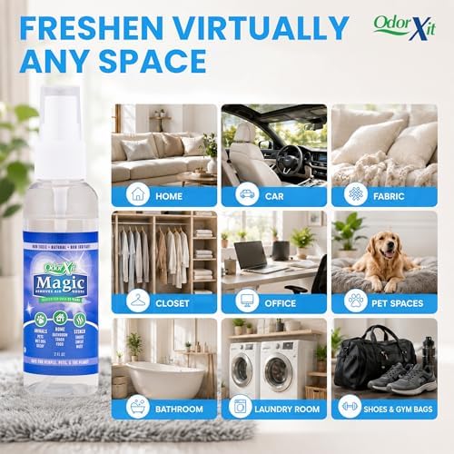 OdorXit Magic Air Odor Neutralizer Spray, Powerful Dog & Cat Urine Odor Neutralizer, Safe Air Refresher for Home, Safe Odor Absorber for Pet, Closet & Any Strong Odor Remover, 2oz