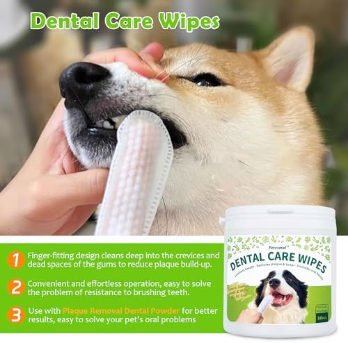 Pet Dental Cleaning Kit with Dental Wipes & Dental Powder