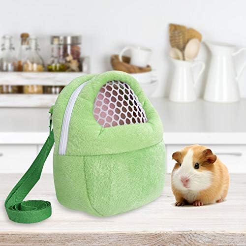 Portable Pet Carrier Bag, African Hedgehog Hamster Breathable Pet Carrier Handbags, Puppy Cat Travel Backpack (M, Green)