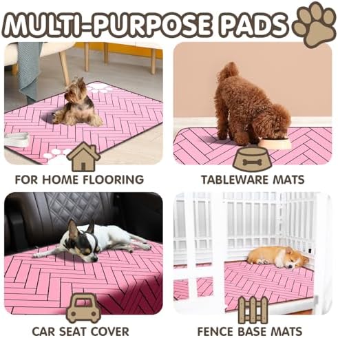 2PC Reusable Training Pads, Washable Absorbent Non-Slip Dog Mat 35x24in