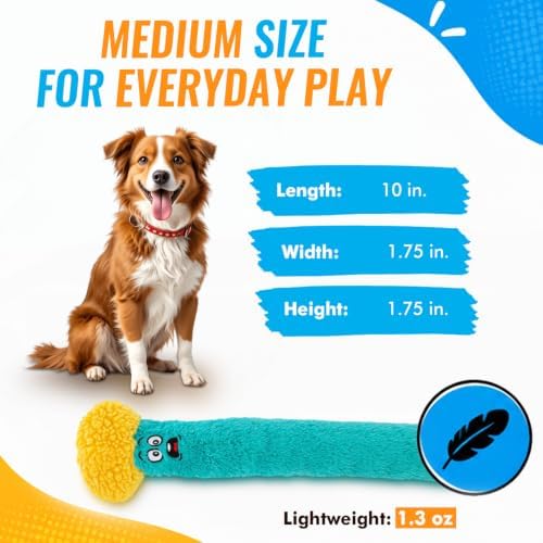 Fry Guys 'Nancy' Dog Toy with Squeaker and Crinkle
