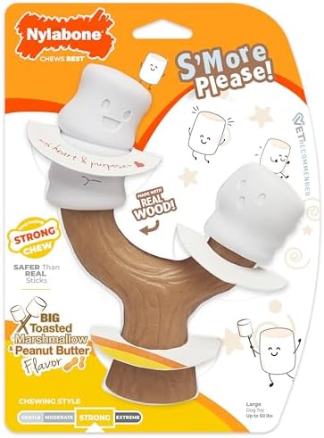 Nylabone Strong Chew Marshmallow Stick Dog Chew Toy, Large