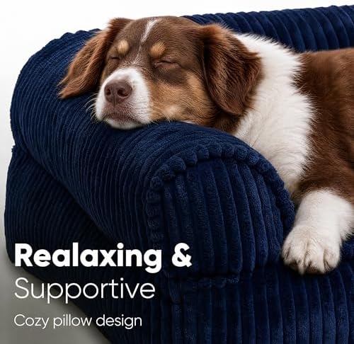 FUKUMARU Cute Dog Bed, Thickened Orthopedic Dog Sofa, Waterproof&Washable