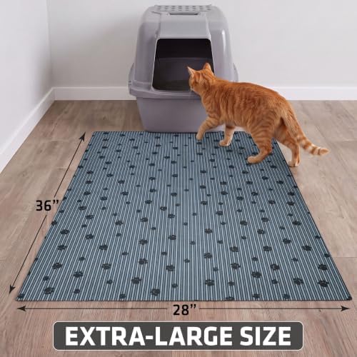 Drymate Cat Litter Box Mat Litter Trapping Mat Dark Grey 28x36 XL, 12-Pack