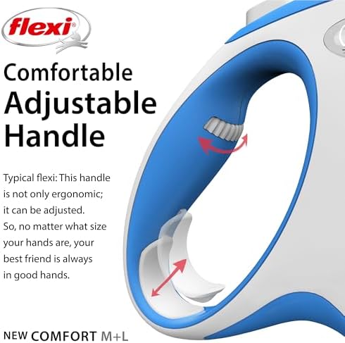 FLEXI® Comfort Tape Retractable Dog Leash, Medium, 16 ft - Blue