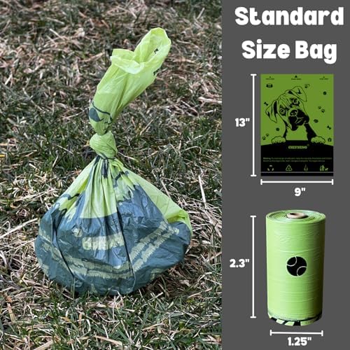 Doggy Poop Bags with Dispenser (576 Bags) Dog Waste Pickup Bags Refill Rolls Cat Waste Bags (Green, 32 Rolls, Lavender Scented)