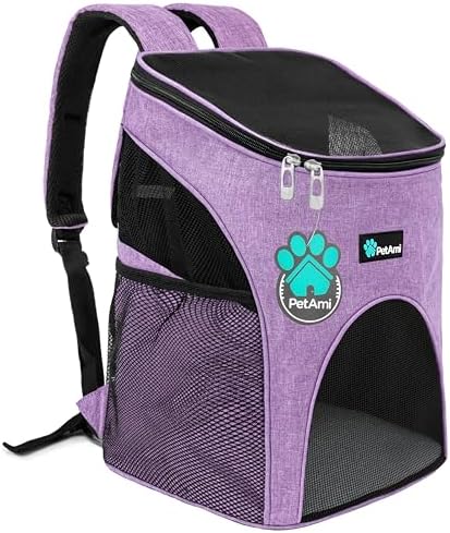 PetAmi Cat Backpack Carrier for Small Dogs and Large Cats, Airline Approved