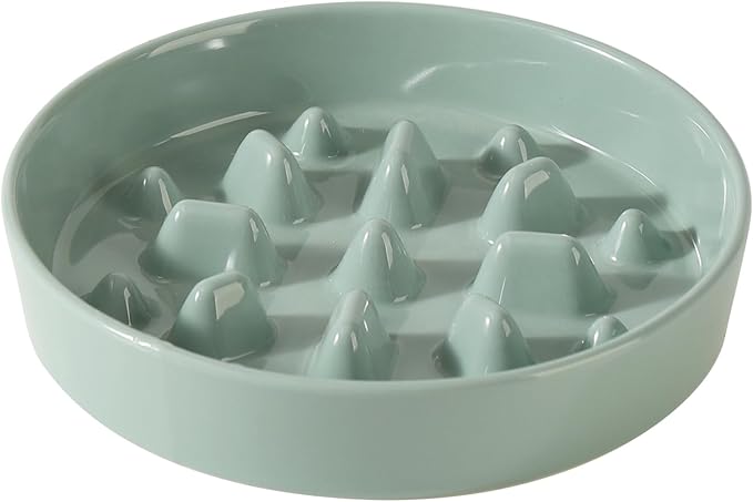 Havniva Ceramic Slow Feeder Dog Bowls, 1.6 Cups Dog Bowl Slow Feeding for Medium Breed, 8.2inch Puzzle Dog Food Bowl Slow Feeder Non-Slip Anti-Gulping and Anti-Choking Reduces Bloating