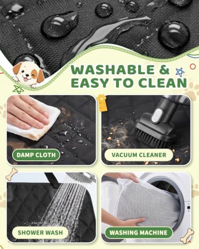 Victoper Dog Car Seat Cover, 600D Heavy Dute Car Seat Cover for Dogs Pets,100% Waterproof Anti-Scratch Nonslip Dog Seat Cover for Cars, Seat Covers Protector for Sedan SUV Truck Small Black
