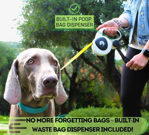 Snuggle Paws All-in-One Heavy Duty Retractable Dog Leash for Medium Dogs