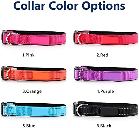 Personalized Dog Collars Custom with Pet Name & Phone for Small Medium Dogs
