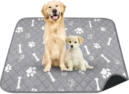 PatiencET Washable Dog Pee Pad, 48" x 65" Extra Large, Super Absorbent Reusable Waterproof Floor & Sofa Protector for Large Dogs, Whelping & Incontinence