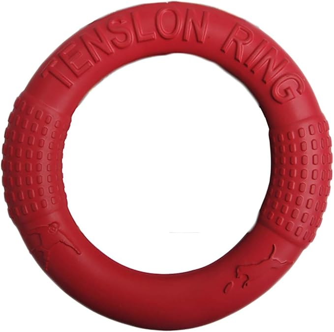 Dog Disc Toy Flying Ring Pets Flying Disc Dog Chew Toys Non-Toxic Fitness Ring Dogs DT103 Red 10.8 inch