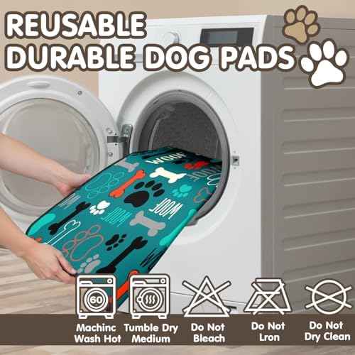 2PC Washable Dog Pee Pads, Non-Slip Reusable Absorbent Mat 35x24in