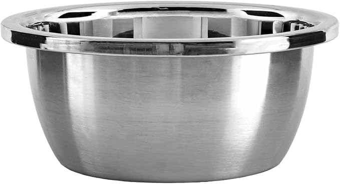 Dog Bowl, Stainless Steel for Large Breeds, 9.5 x 3.9 Inch, 74-oz Capacity | Stainless SUS 304, Thick, Broad Rim for Handling - Fits ZPirates Raised Bamboo Dog Feeder