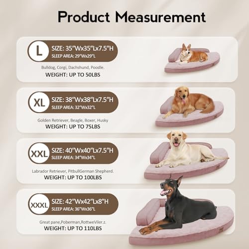 MEKIY Jumbo Orthopedic Waterproof Dog Bed with Sides for Extra Large Dogs
