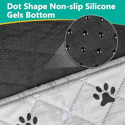 FUWERY Extra Large Washable Pee Pads for Dogs, 72"X72", Grey, 2 Packs