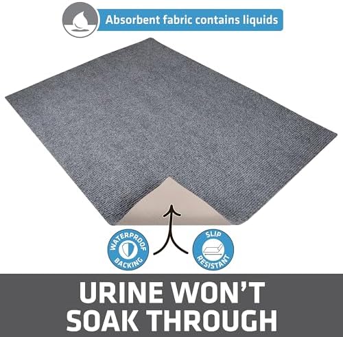 Drymate Cat Litter Box Mat, Litter Trapping Mat, Grey, 36x47 Jumbo XXL