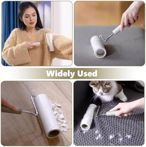 Large Lint Rollers for Pet Hair Extra Sticky，6.3'' Wide Remover