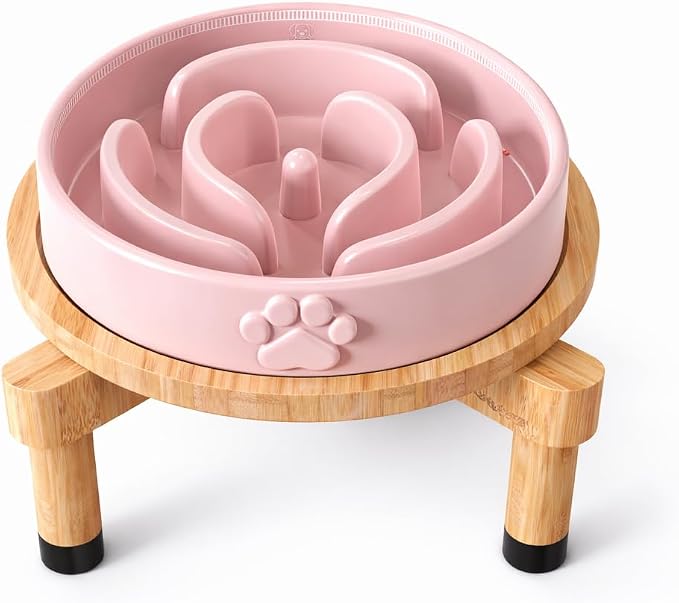 Slow Feeder Dog Bowls – Dog Bowl Slow Feeder – Microwaveable Dog Slow Feeder for All Breeds – Lead and BPA-Free Ceramic Pet Bowl – Pet Feeder for Fast Eaters