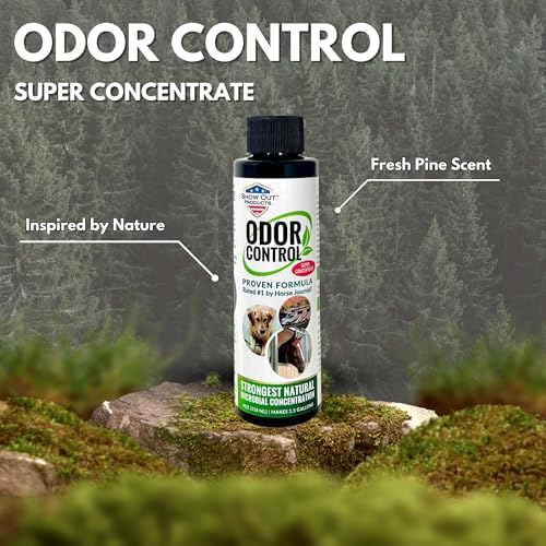 Show Out Odor Control & Urine Smell Remover - Eliminates Odors from Dog, Pet, Horse, Cat, Trailers, Carpet and Homes - Makes 2.5 Gallons of Spray. Pee Odor Destroyer, Eliminator & Enzyme Cleaner
