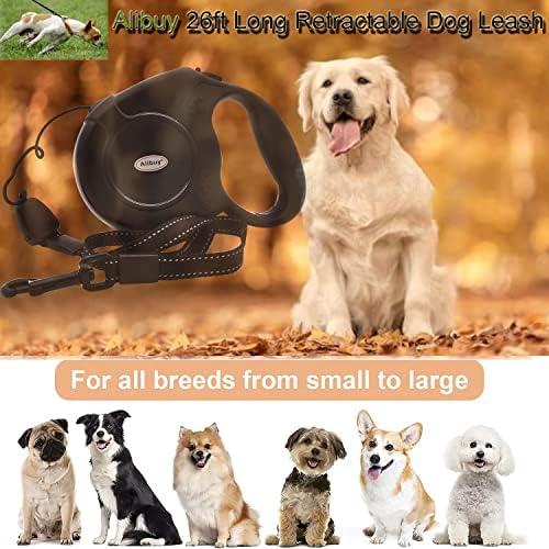 Retractable Dog Leash 26ft,360° Tangle-Free Long Cord Pet Puppy Walking Leashes,Non-Slip Handle For Small Medium Large Dogs,Up to 110 lbs