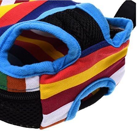 Pet Dog Carrier Backpack Mesh Camouflage Outdoor Travel Products Breathable Shoulder Handle Bags for Small Dog Cats (M, Rainbow)