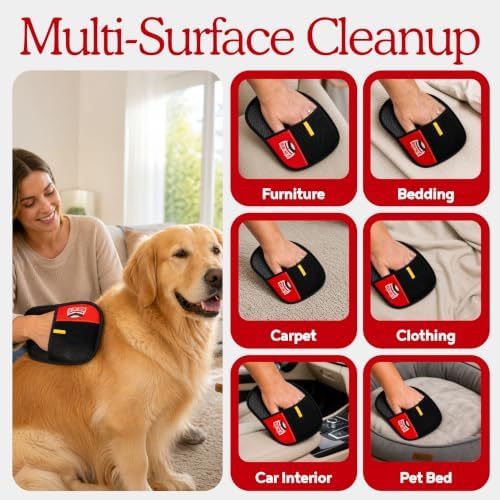 Da Vinci Pet Hair Removal Gloves, Reusable Electrostatic Mitt