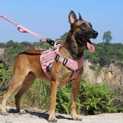 ICEFANG Tactical Dog Harness,for X-Large Dogs,Reflective No Pull Dog Vest