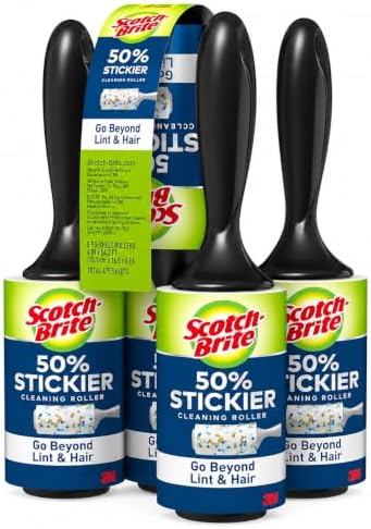 Scotch Brite 3M Lint Roller 50 % Sticker 5 Pk/95 Sheets (Net Sheet 475 ), 475Count