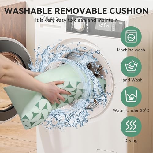 Zerbuger 25in Green Pattern Rectangle Cat Dog Bed Machine Washable Sofa