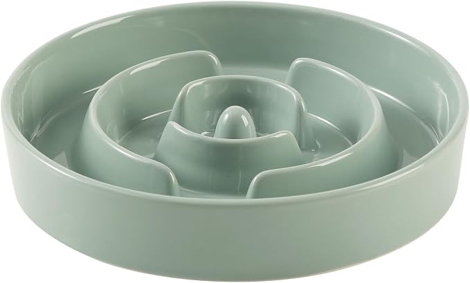 Havniva Ceramic Slow Feeder Dog Bowls, 3.2 Cups Dog Bowl Slow Feeding for Medium and Large Breed, 9.5inch Puzzle Dog Food Bowl Slow Feeder Non-Slip Anti-Gulping and Anti-Choking Reduces Bloating