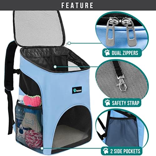 PetAmi Cat Backpack Carrier for Small Dogs and Large Cats, Airline Approved
