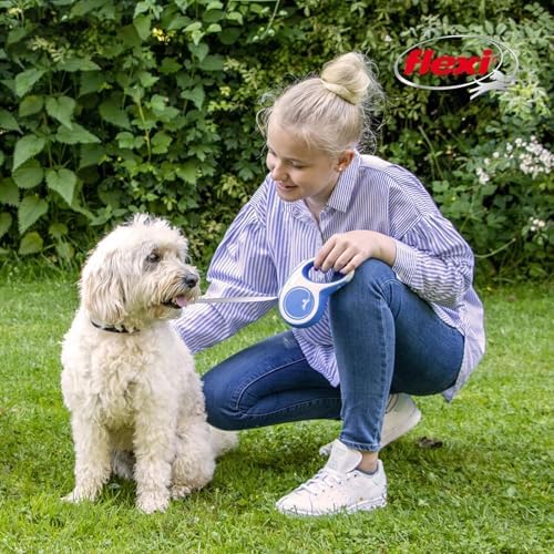 FLEXI® Comfort Tape Retractable Dog Leash, Small, 16 ft - Blue