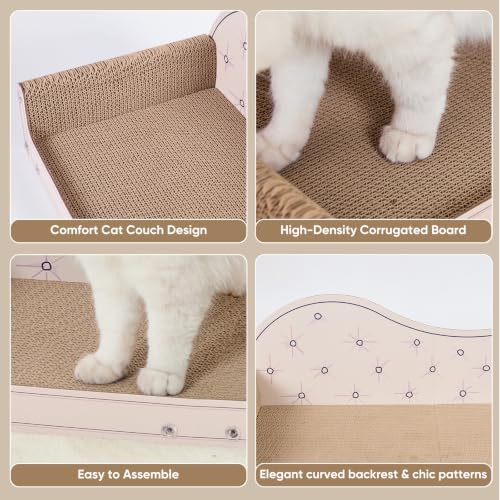 NATUYA 26'' Large Cat Scratcher Couch for Indoor Cats