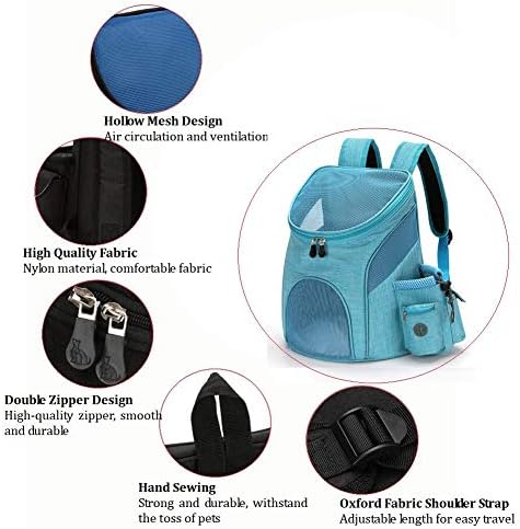 ETOPARS Pet Carrier Backpacks, Bag Carrier Pet Outdoor Backpack, Dog Travel Bag for Walking Hiking Bike and Motorcycle