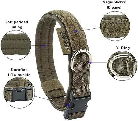 EXCELLENT ELITE SPANKER Military Nylon Small Puppy Dog Collar with Padded