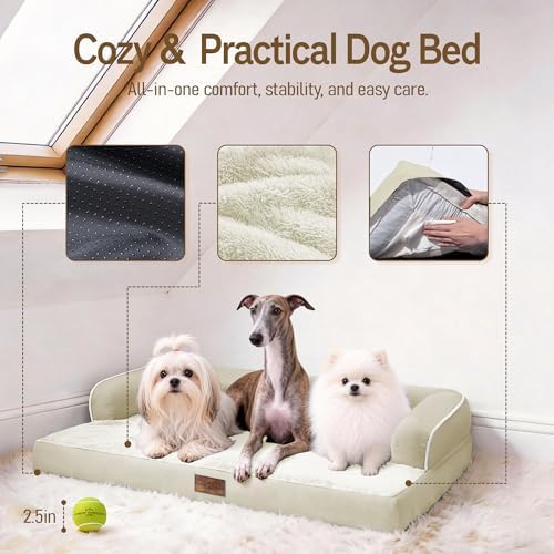 Comfort Expression Orthopedic Waterproof Jumbo Dog Bed for Giant Dogs