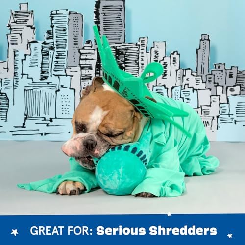 BarkBox Lady Liberty Ball 2-in-1 Interactive Plush Dog Toy