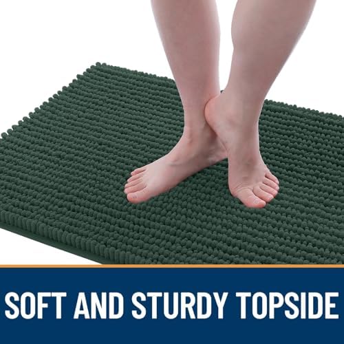 OLANLY Dog Door Mat for Muddy Paws 30x20, Extra Absorbent Chenille Mud Mat