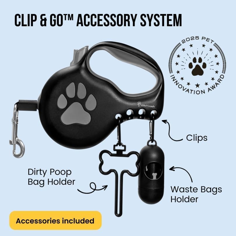Award-Winning Modular Retractable Dog Leash for Large Dogs